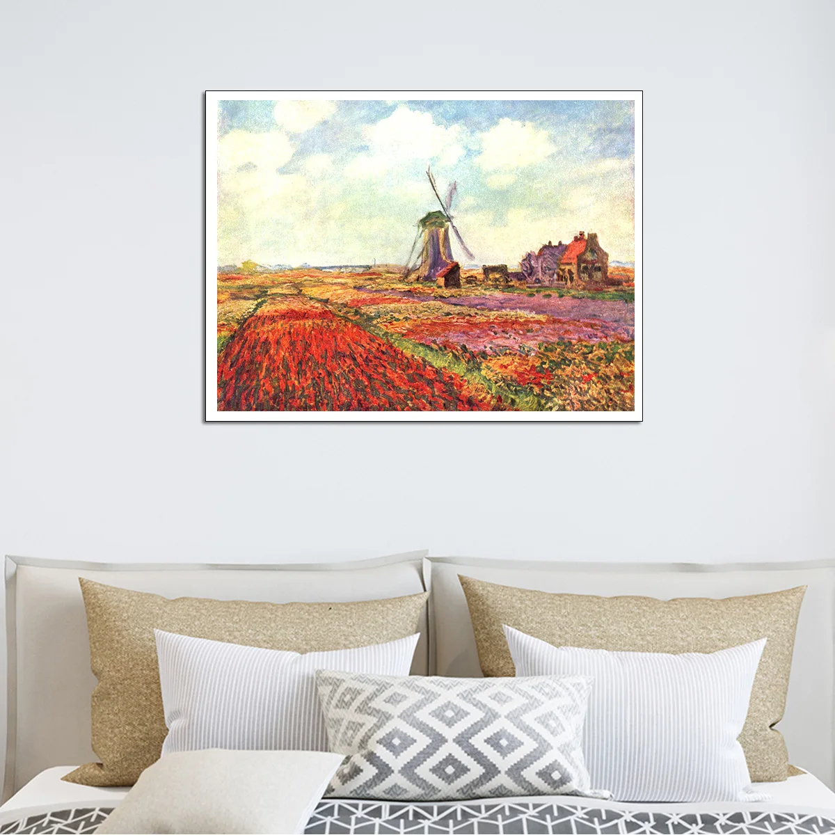 Картина маслом Monet's Works тюльпаны в Голландии живопись на холсте современное