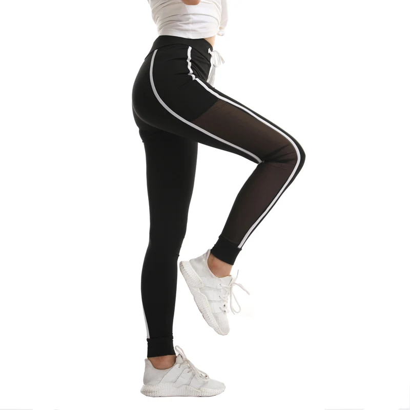 Glam city Joggers женские белые брюки с завязками и сеткой, корейские спортивные штаны для тренировок, женские брюки, женские готические брюки