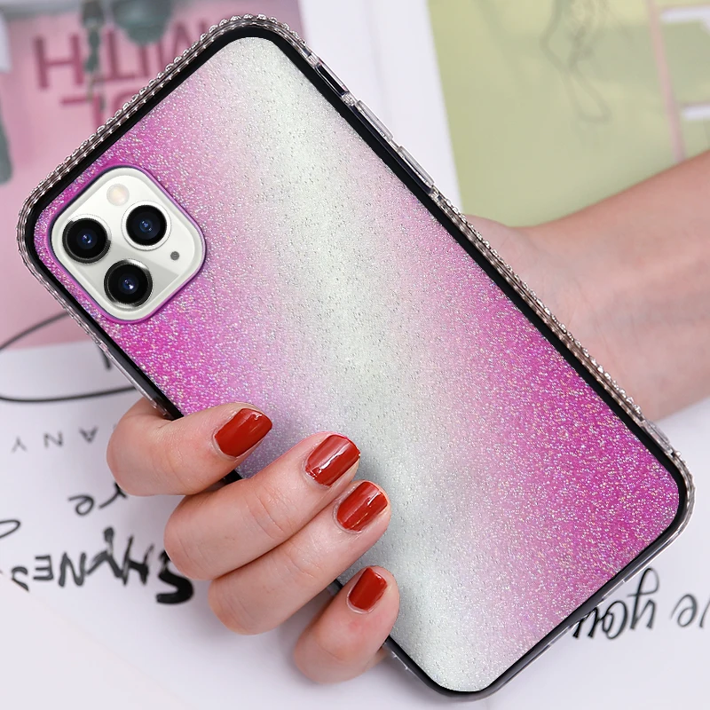 

Luxury Colorful Phone Case for IPhone 11 Pro 11Pro X XS XR Max Glitter Cover Cases Funda Coque for Iphone 12 Mini 7 8 8Plus Plus