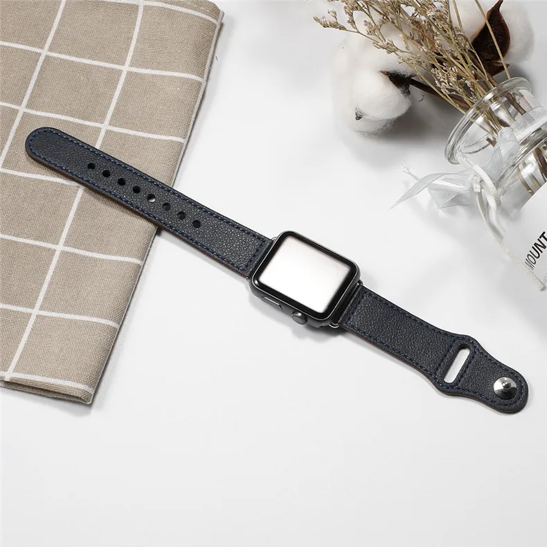 Кожаный ремешок для apple watch band apple watch 5 4 3 band 44 мм/40 мм pulseira iwatch band 42 мм/38 мм correa браслет ремень 5 4 3 2