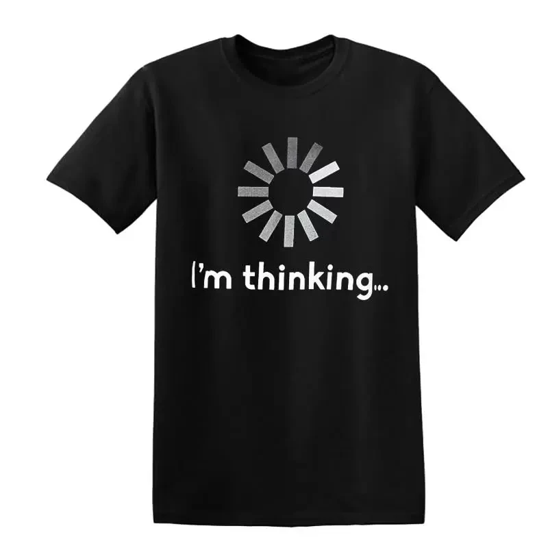 

New T Shirt for Mens Summer 2021 Harajuku Graphic Oversized I Am Thinking Vintage Hip Hop Couples Casual O-Neck Men Clothing