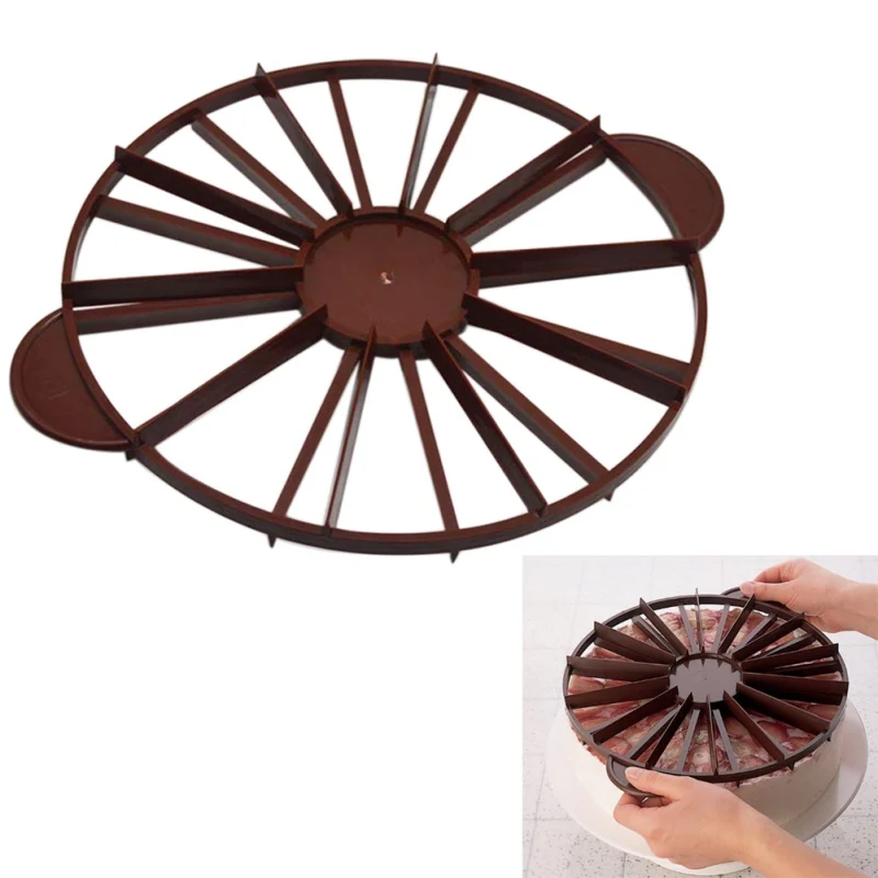 Круглый 10/12 кусок хлеба разделитель торта равная часть Резак Пластиковый ломтик