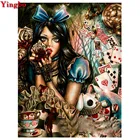 Алмазная 5D картина сделай сам, мультяшная девушкакроликпокер, вышивка крестиком, полная квадратная круглая Алмазная вышивка