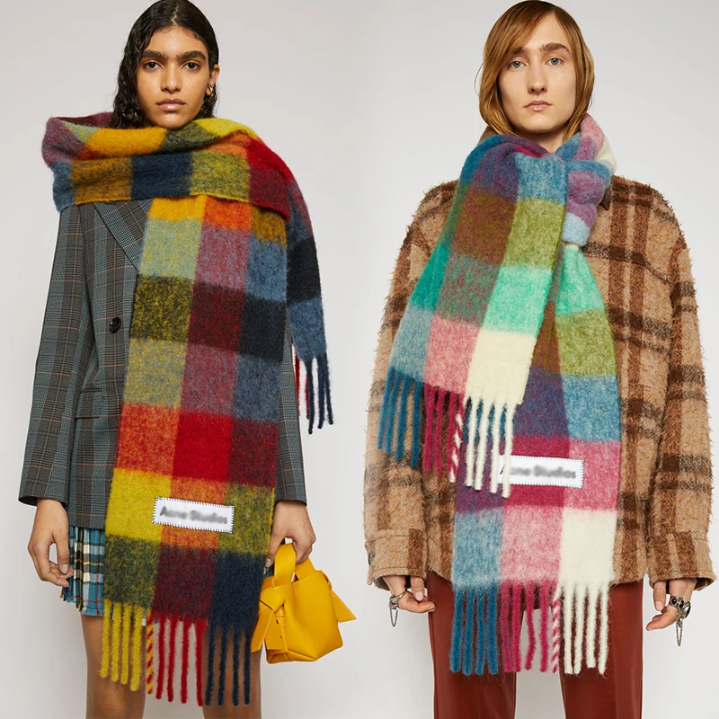 

2021 luxury brand muslim head scarves for women plain shawls and wraps solid female hijab stole pashmina cashmere foulard AC