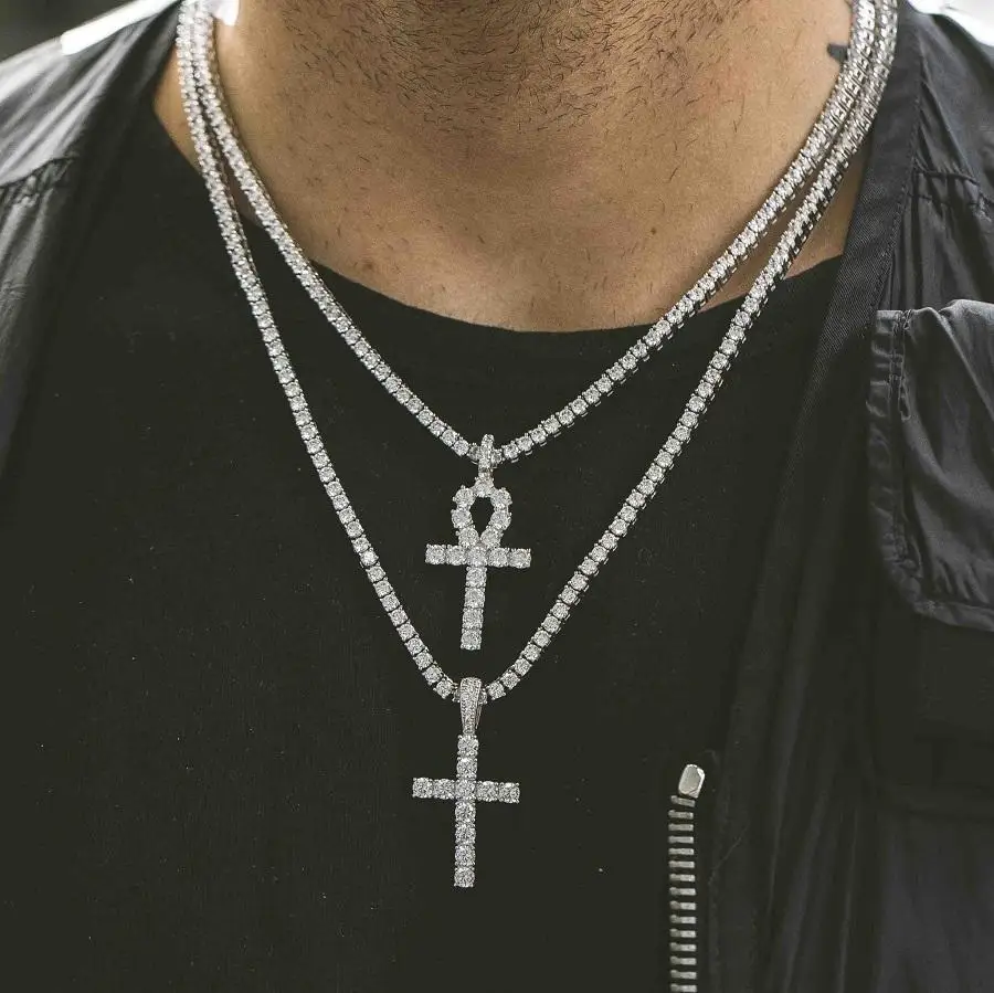 Макси хип хоп шикарная теннисная Мужская цепочка 5 мм ААА + Искрящийся кубический