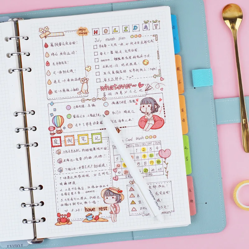 B5 блокнот со свободными листьями пополнение спирального переплета внутренняя