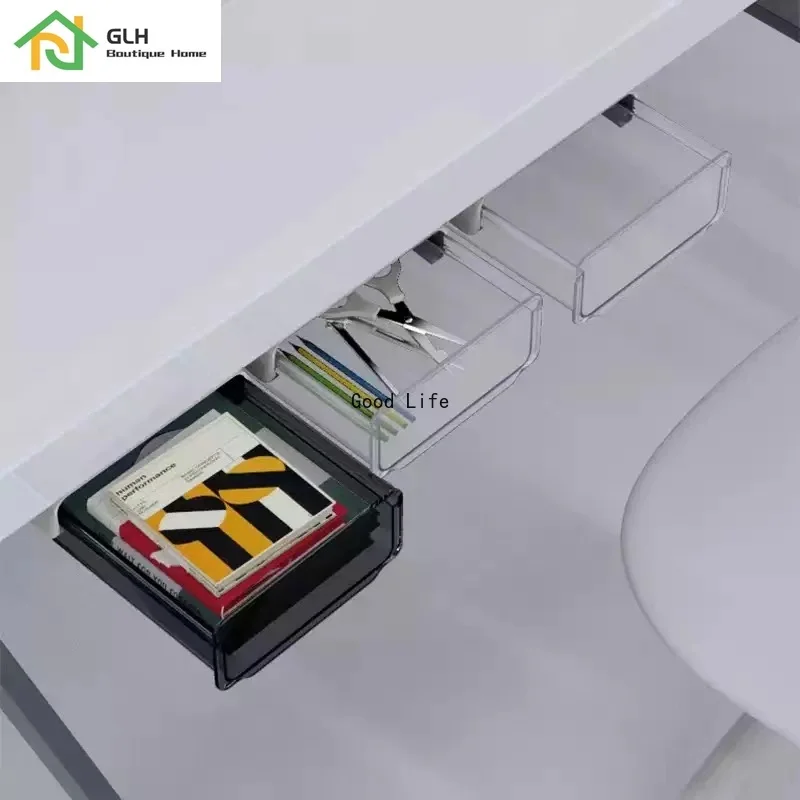 Drawer Pencil Tray Self-Adhesive Hidden Organizer Pen Box Barrel Sundries Storage Drawers Office | Дом и сад