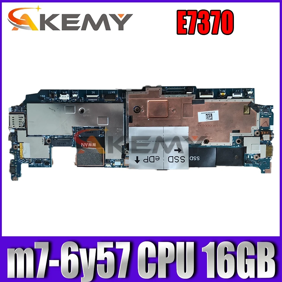 

Akemy m7-6y57 CPU with 16GB RAM For DELL Latitude E7370 notebook motherboard mainboard 7T8JW LA-D312P motherboard tested 100% OK