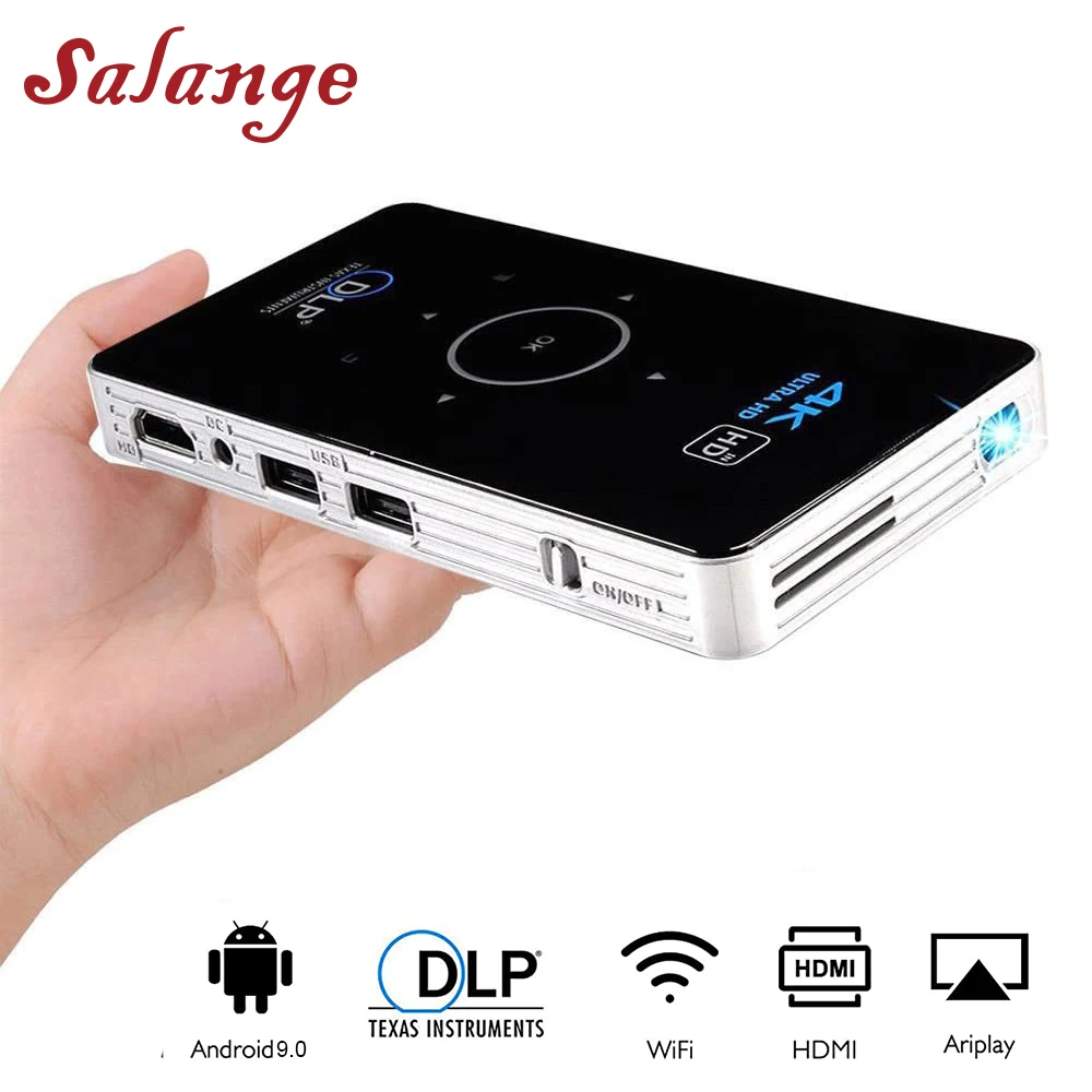 Salange C6 мини проектор 4K Proyector DLP Android Projetor WiFi Bluetooth 4 0 светодиодный видео домашний