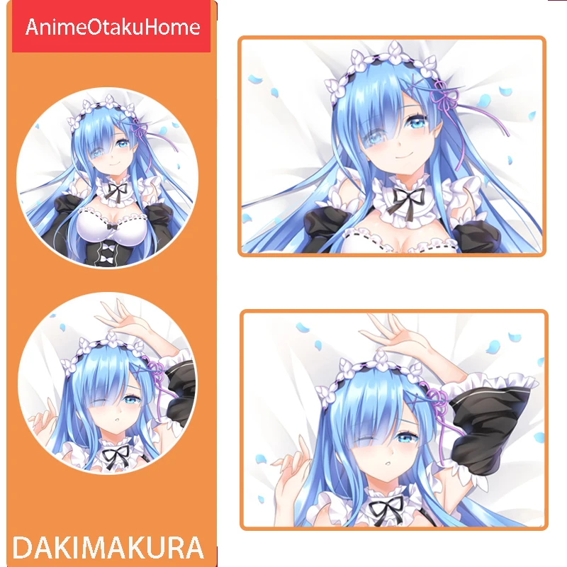 

Anime Re:Zero Rem Sexy Lovely Girl Throw Pillow Cover Hugging Body Pillowcase Otaku Bedding Decoration Dakimakura Pillow Case