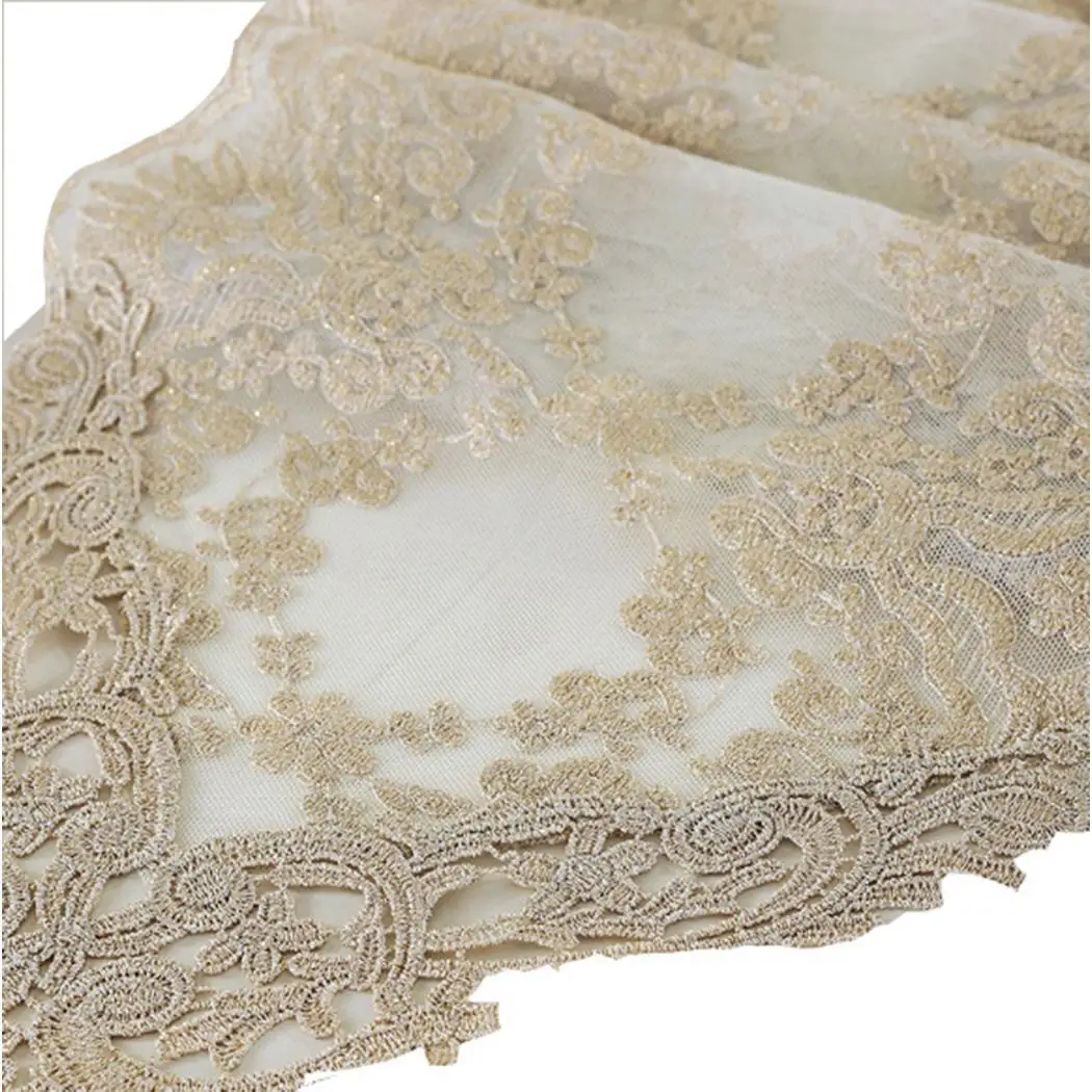 Простая кружевная скатерть белый стол светло-золотой телевизор обеденный | Дом и