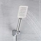 Хромированный водосберегающий смеситель для душа высокого давления из нержавеющей стали, квадратный Круглый ручной смеситель для душа и ванны, аксессуары для душа