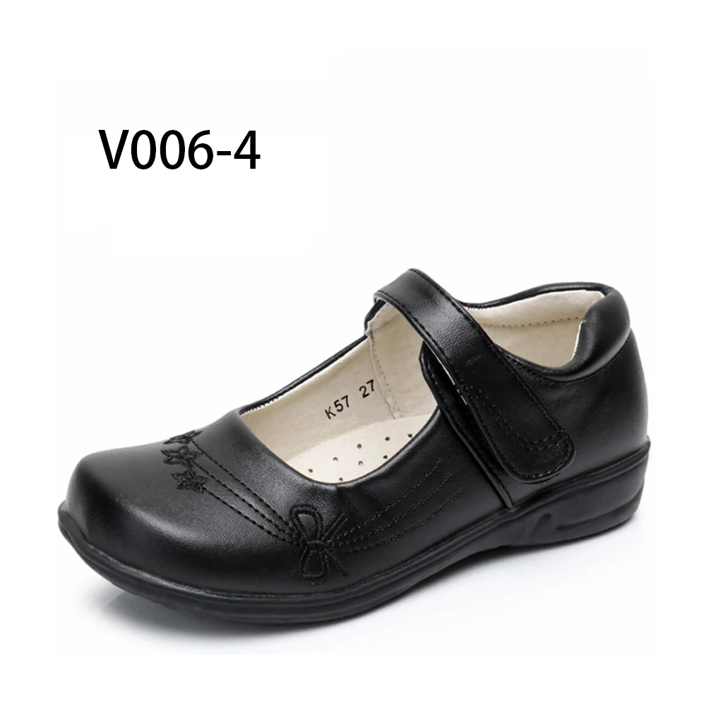 school shoe girl PU leather strip velco anti skip HI POLY insock |