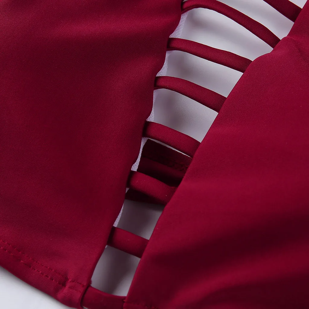 Женский купальник Kancoold открытый бандажный с лямкой на шее комплект бикини пуш-ап