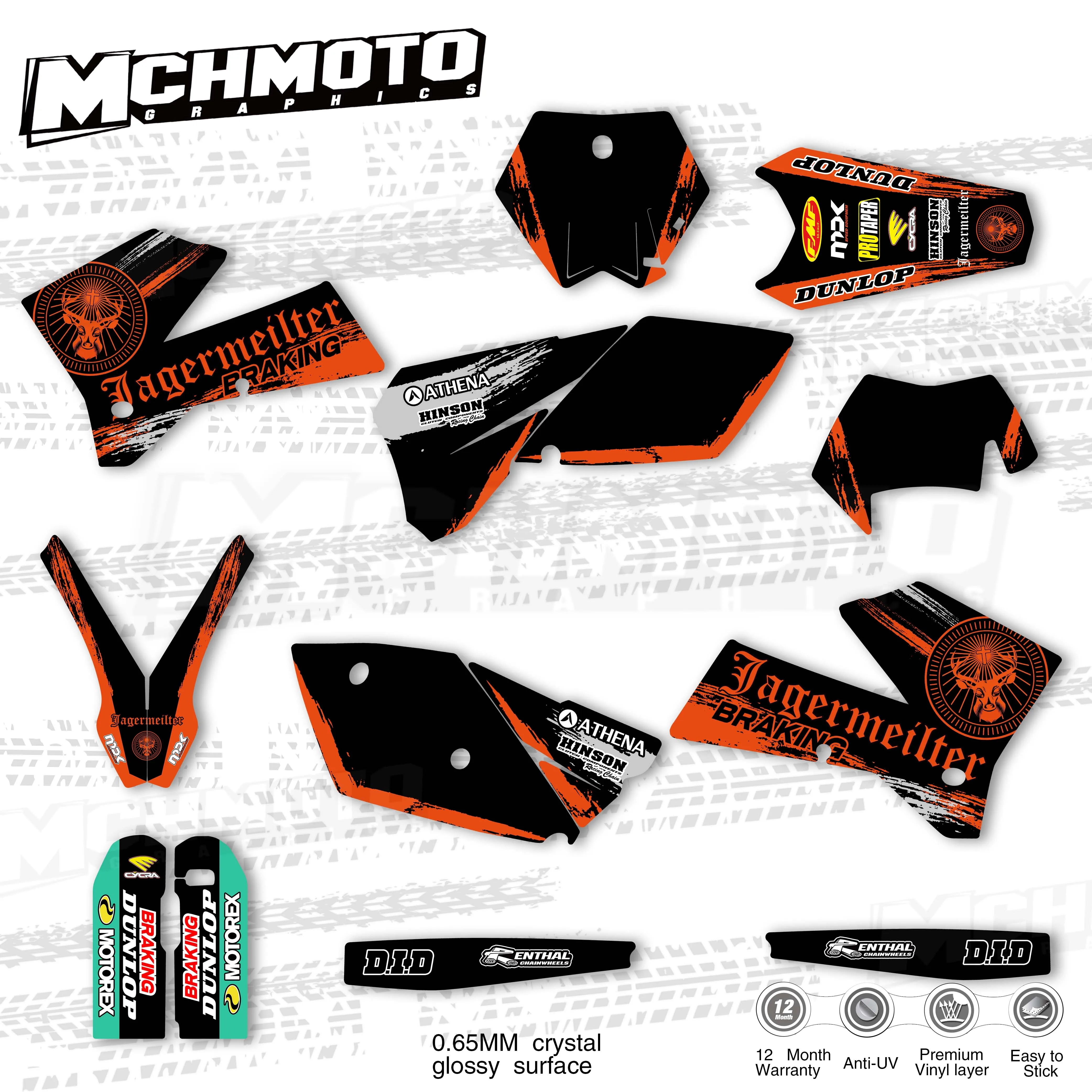 MCHMFG для KTM 125 200 250 300 400 450 525 EXC 540 2005 2006 2007 полный графический Набор наклеек наклейки