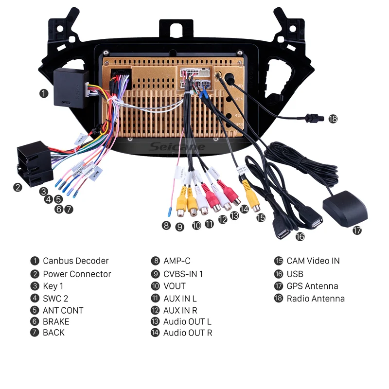 Seicane 9 &quotAndroid 10 0 автомобильный GPS-плеер стерео для Opel Corsa 2015 2016-2019/Opel Adam 2013-2016