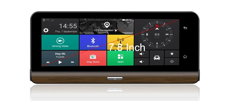 Anfilite 3g/4G Автомобильная dvr камера 7,8 дюймов Android 5,1 gps видеорегистратор регистратор видео регистратор грузовик gps навигация
