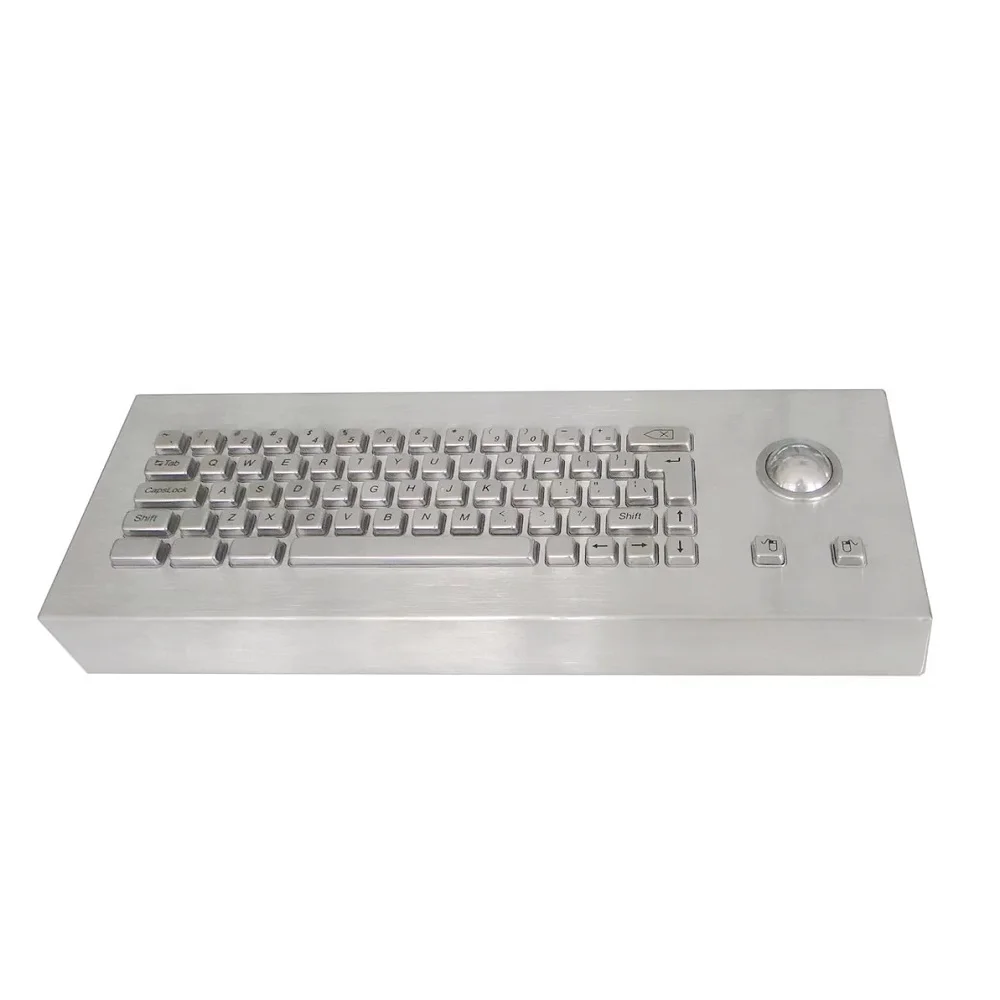 63 клавиши промышленная настольная клавиатура из нержавеющей стали со