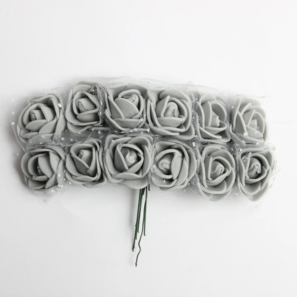 144 шт. искусственная миниатюра цветок розы из пены Свадебный букет невесты для