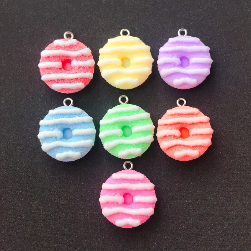 10 шт./лот разноцветная имитация конфет из эпоксидной смолы с плоским основанием
