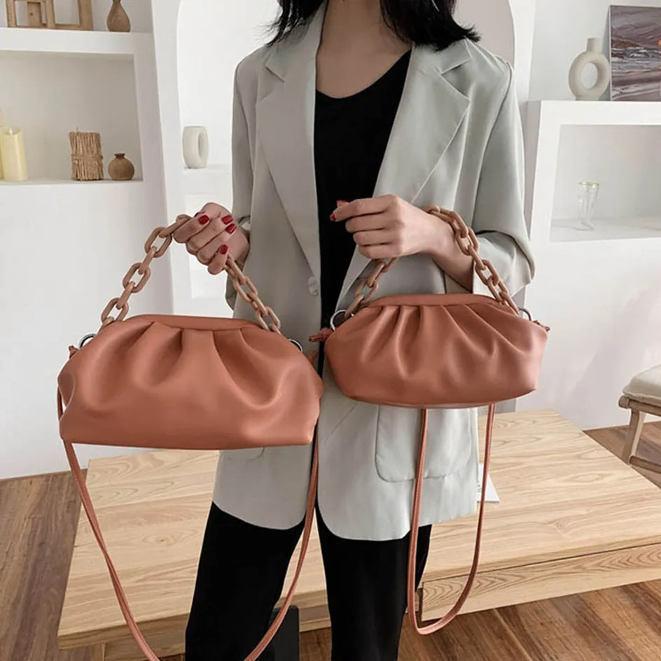 Модная Сумка-облако карамельных цветов сумки через плечо для женщин 2020 Ретро