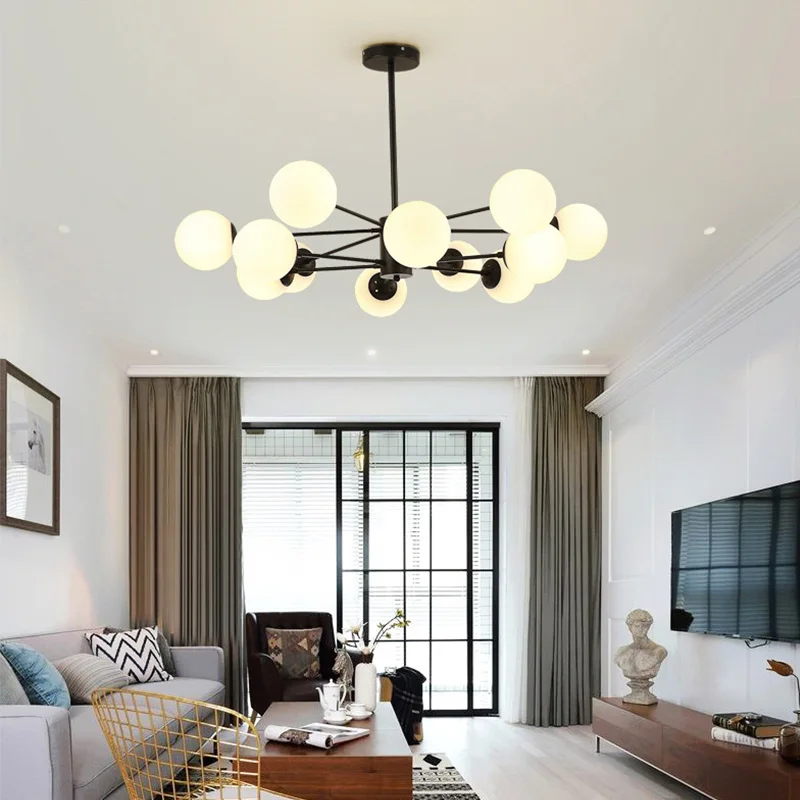 Скандинавская сферическая люстра для гостиной бара кафе креативная