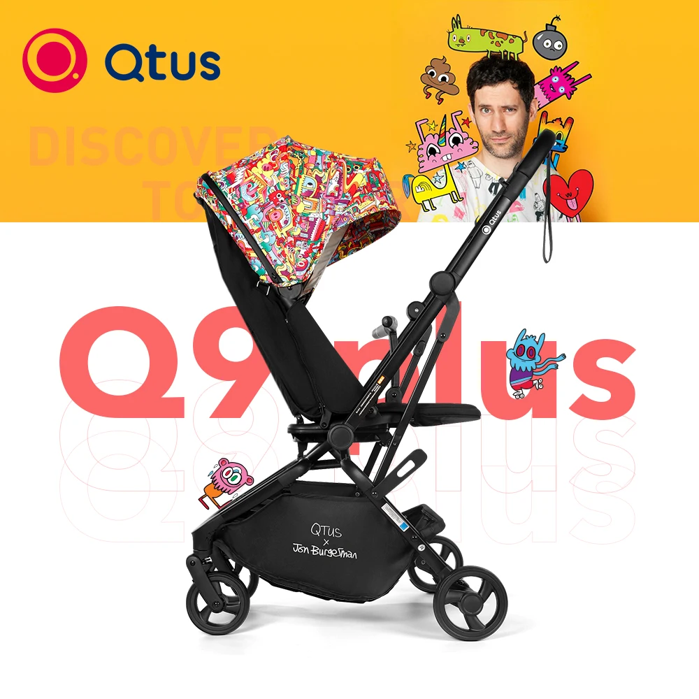 QTUS Lark Plus Compact Stroller, High Landscape, 360 Rotation Reversible, Grows with Baby, New Born to 4 Years, EN1888 Approved enlarge