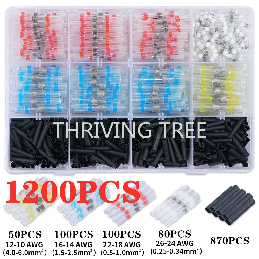 Комплект соединителей для проводов с паяльным уплотнением термоусадочные