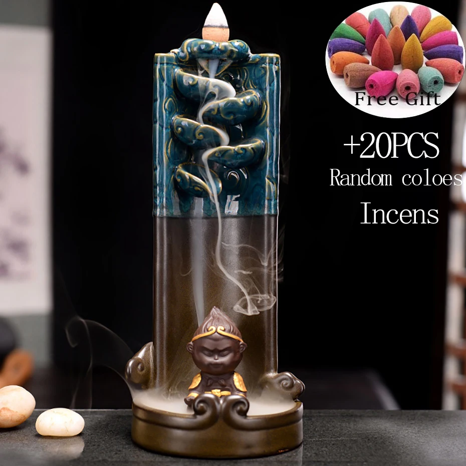 Курильница для благовоний с изображением короля обезьян керамический обратный