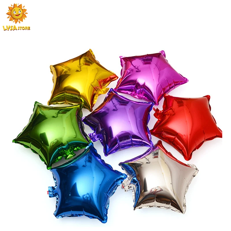 

10-18inch Aluminum Film Ballon Five Pointed Star Balloons Of Various Colors Wedding Arrange Anniversary Decoration Baby Shower