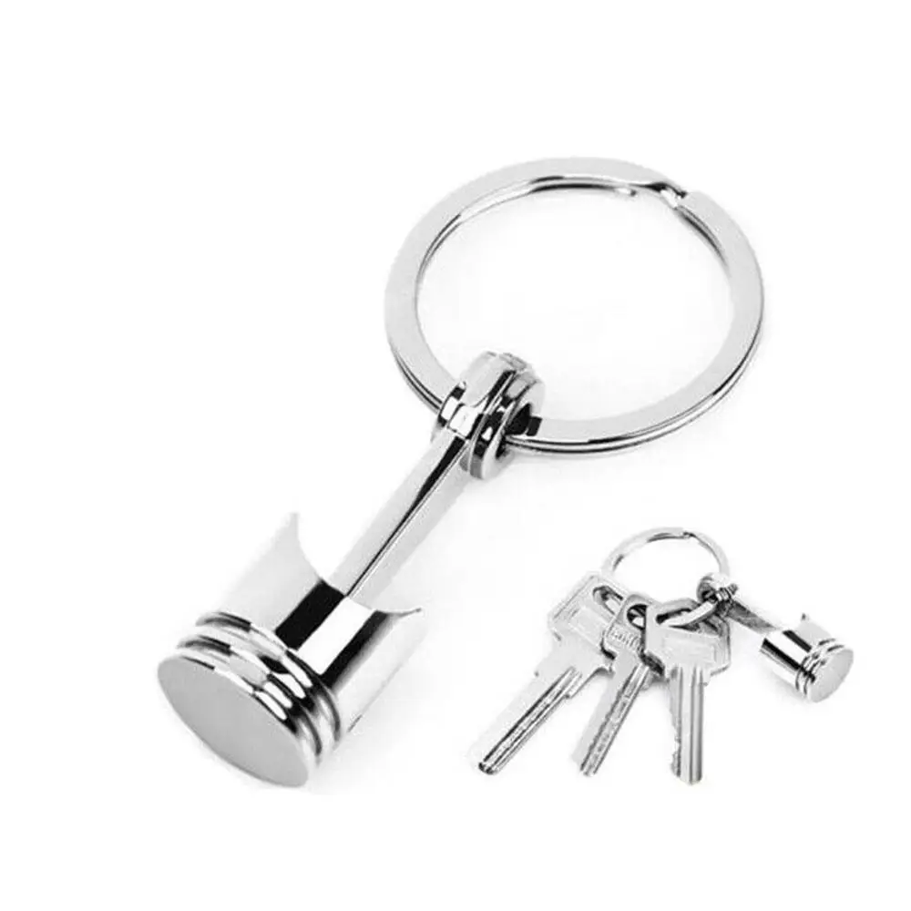 Брелок для ключей с поршнем двигателя цепочка брелок серебряного размера