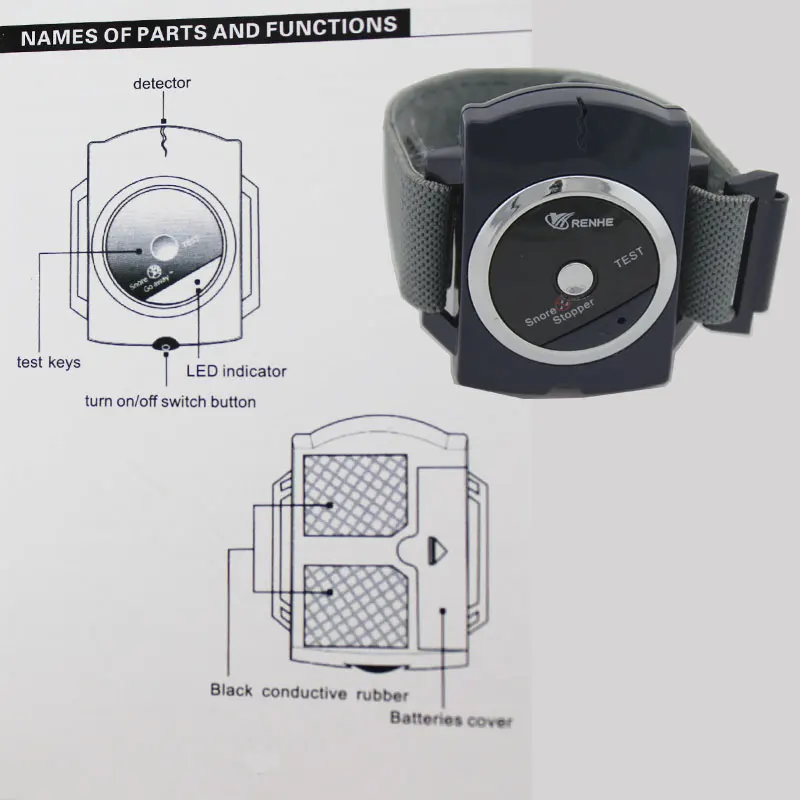 

Infrared Smart Snore Stopper Stop Snoring Wristband Watch Anti Snoring Sleeping Aid Biosensor Snore-ceasing Health Care Tools