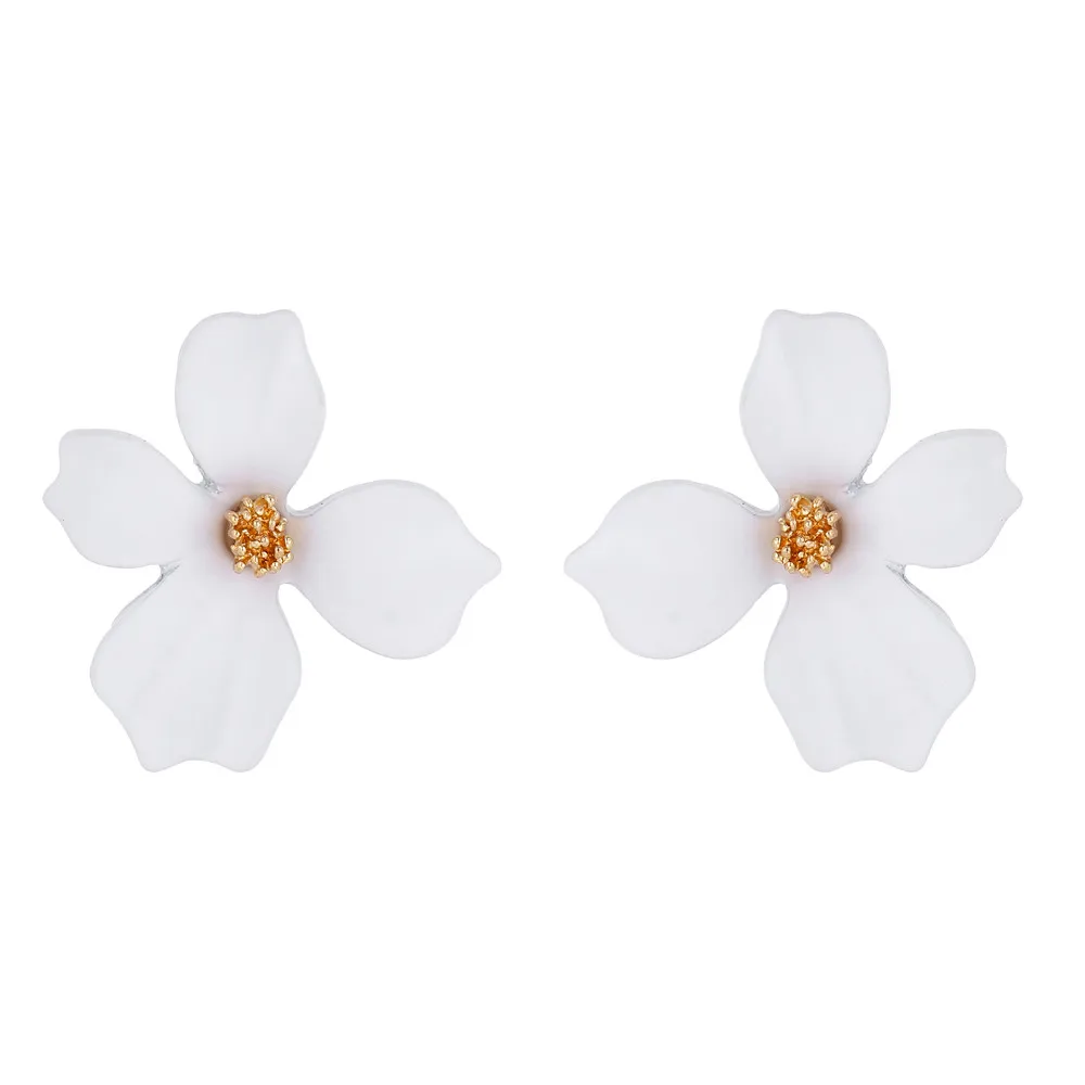 Новый дизайн милые ювелирные изделия серьги-гвоздики с краской-распылителем