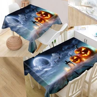 halloween pumpkin tablecloth festival decoration oxford fabric squarerectangular table cover for party home decor tv covers