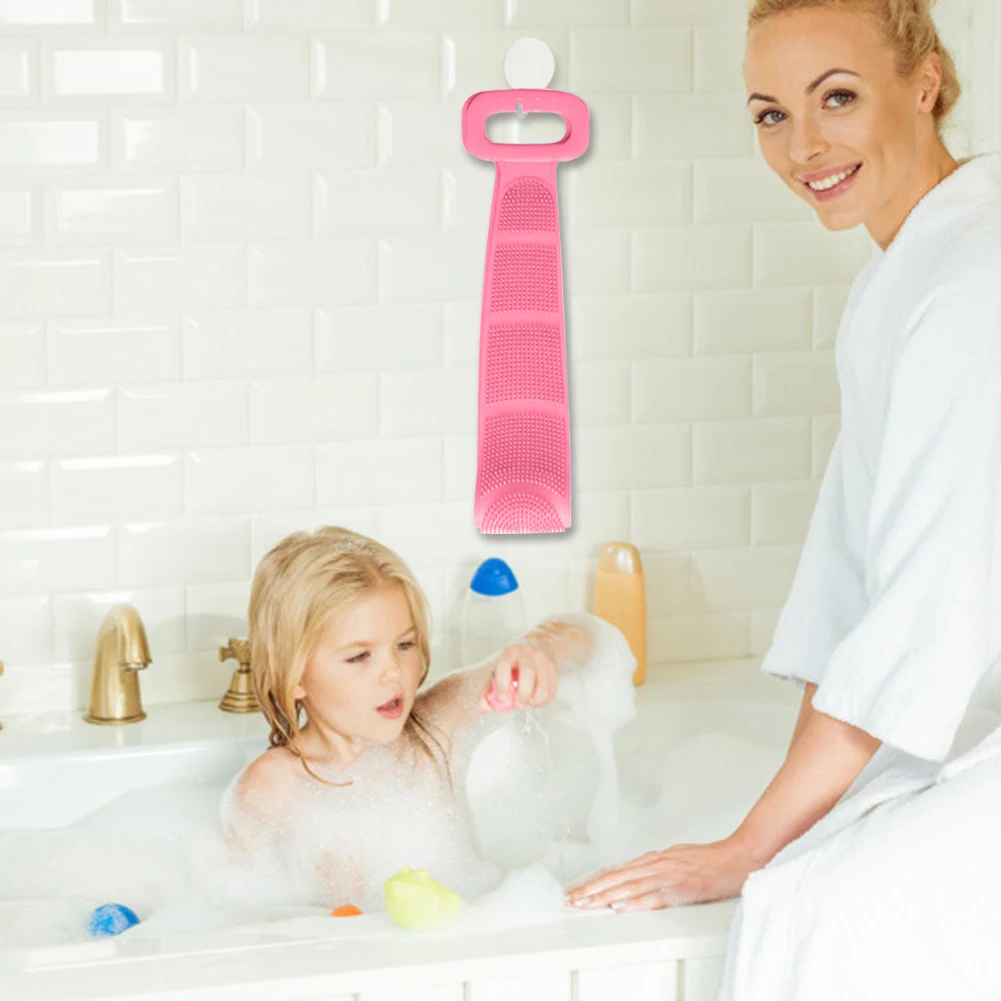 

Silicone Back Scrubber Soft Bath Towel Belt Body Exfoliating Massage Shower Body Cleaning Bathroom Shower Strap