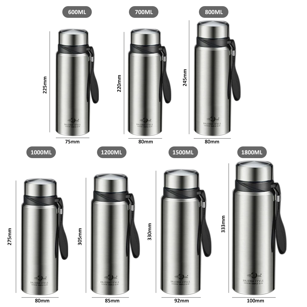 600mL Smart Vacuum Water Cup Temperature Display Business Gift in-Car Thermos 304 Stainless Steel Thermal | Дом и сад
