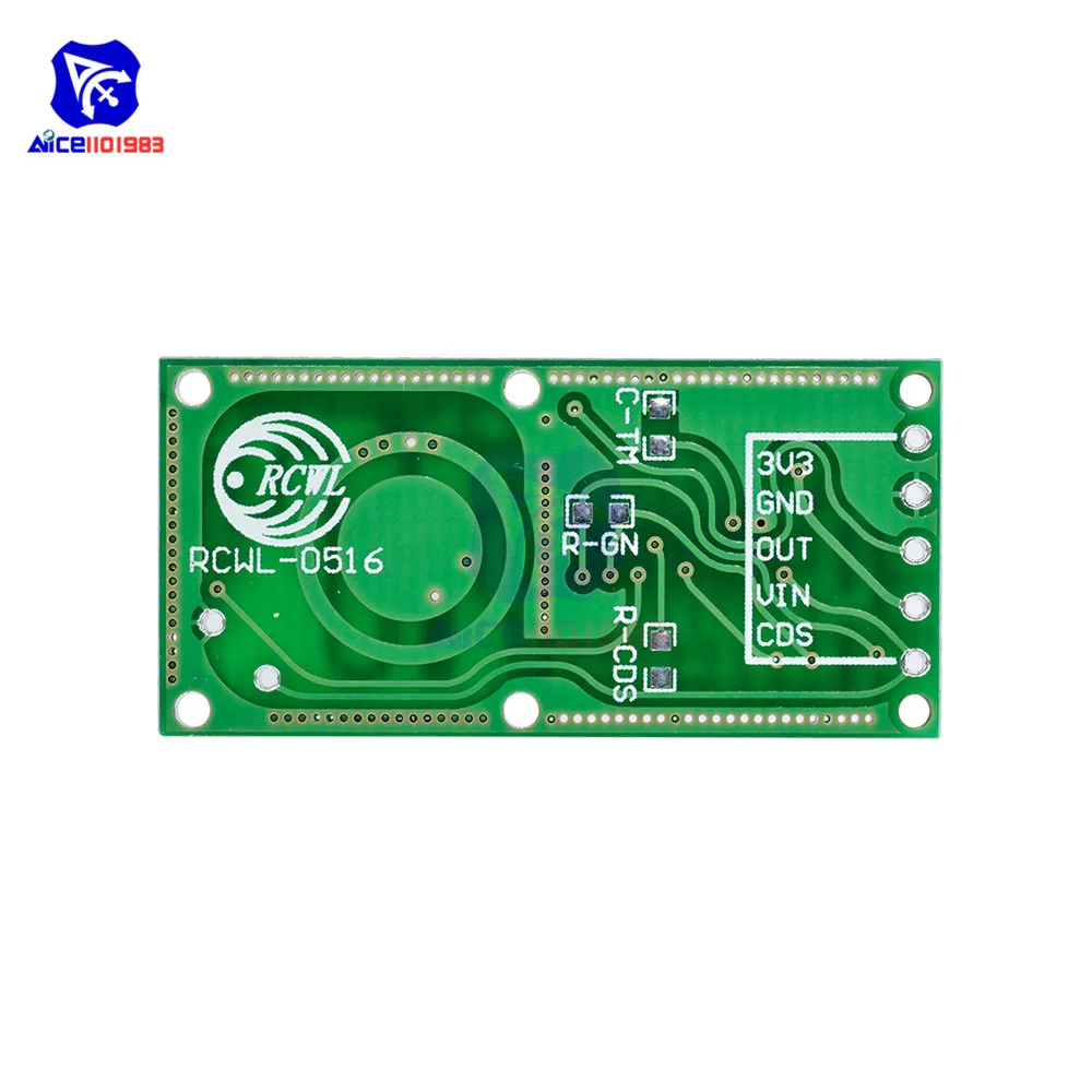 diymore 5PCS/Lot RCWL-0516 Microwave Radar Sensor Human Body Induction Switch Module Penetrating Detection Capability 3.3V
