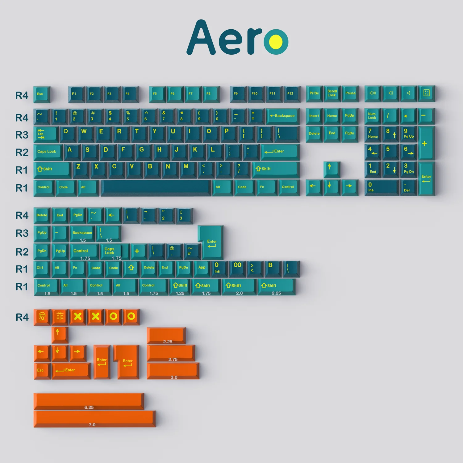 

Колпачки для клавиш GMK Arctic Nautilus Marrs, ПВХ колпачки для клавиш двойного выстрела, вишневый профиль, колпачки для клавиш с ISO Enter 7U, клавиатура, 1 к...