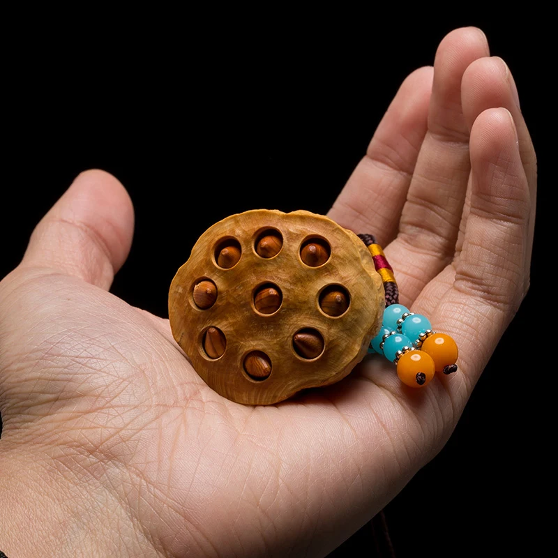 Подвеска из косточек лотоса подвеска цельной древесины талисман на удачу резная