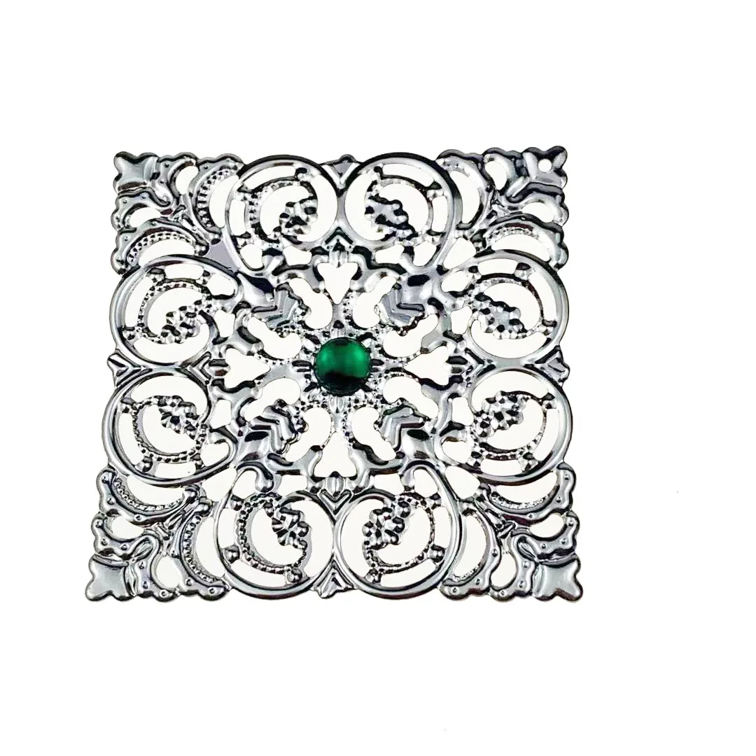 10 шт 5 см металлическая филигрань цветы для изготовления украшений Сделай Сам