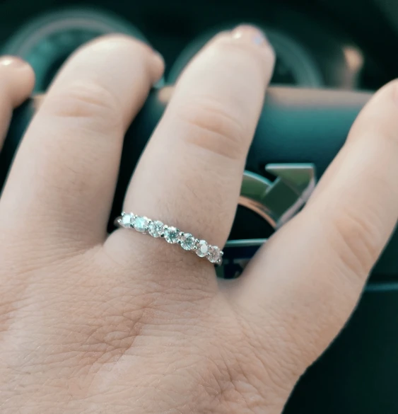 

With Certificate Diamond Fine Jewelry for Women Girlfriend Party Anniversary Gift Real 925 Sterling Silver Moissanite Ring