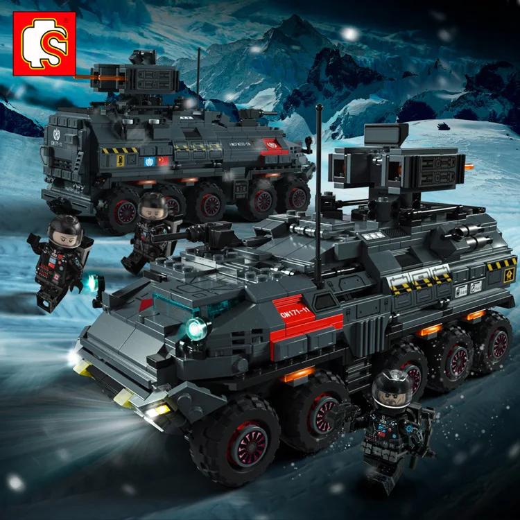 

811Pcs Building Block 107005 Wandering Earth Medium Troop Carrier Assembly Model Boy Military Assembly Toy Gifts