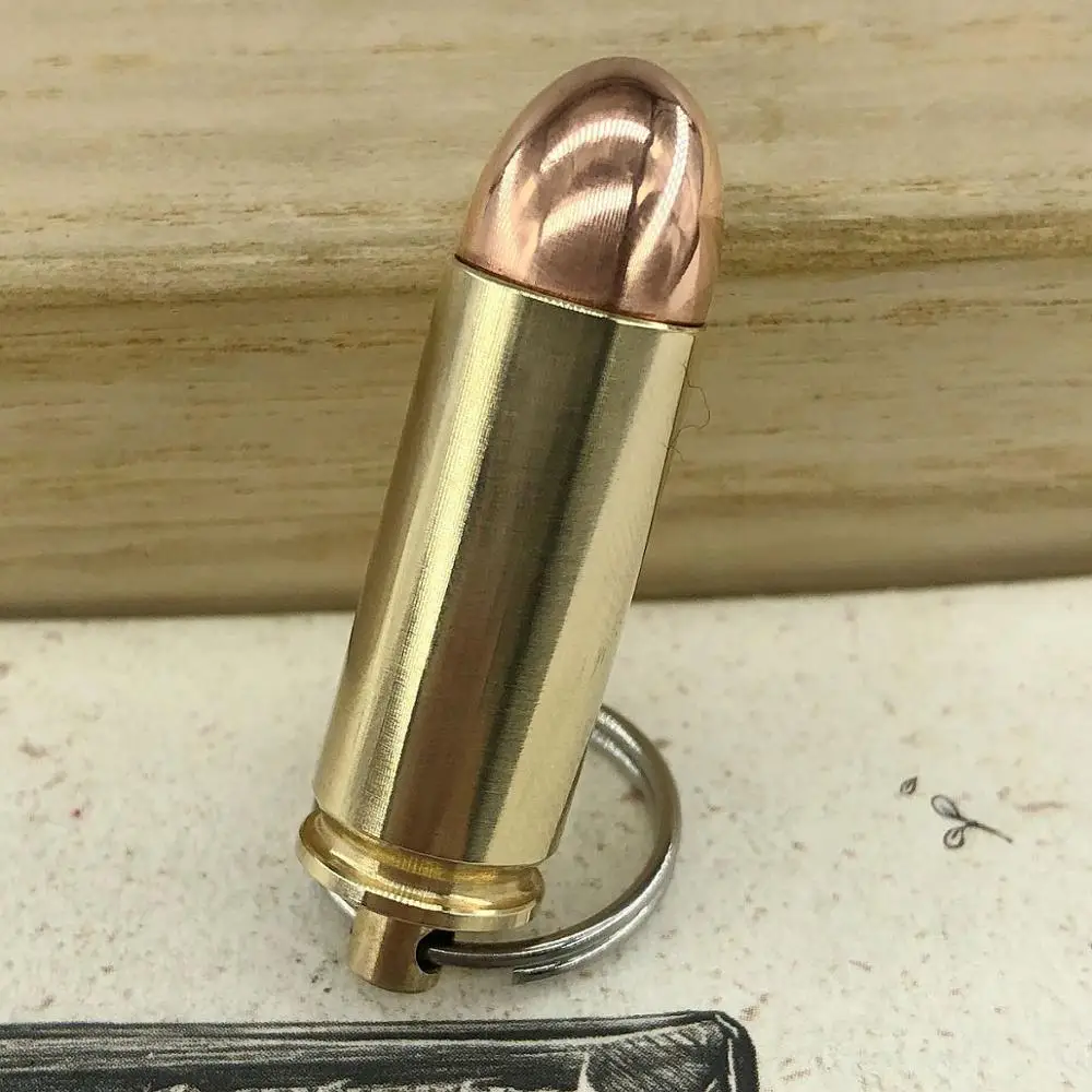 На открытом воздухе аварийное Выживание EDC латунные медные в форме пули бутылка