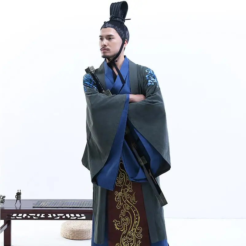 Старинный мужской министр ханьфу подвергся выпуску Танга династии Хань зданию