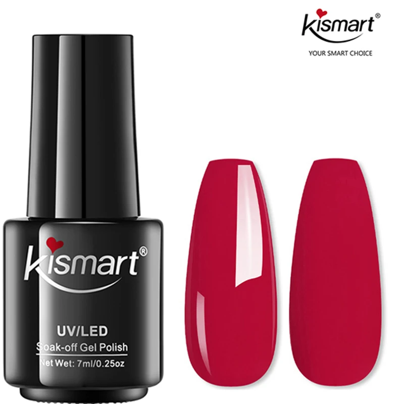 Kismart 7 мл УФ гель для ногтей красное вино телесный розовый Гель лак Неон Цвет био