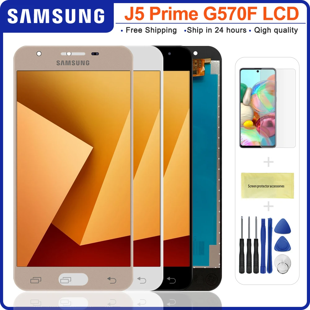 OEM-дисплей для SAMSUNG Galaxy J5 Prime ЖК-сенсорный экран дигитайзер G570 SM-G570F On5 2016 2017 G571 G571F