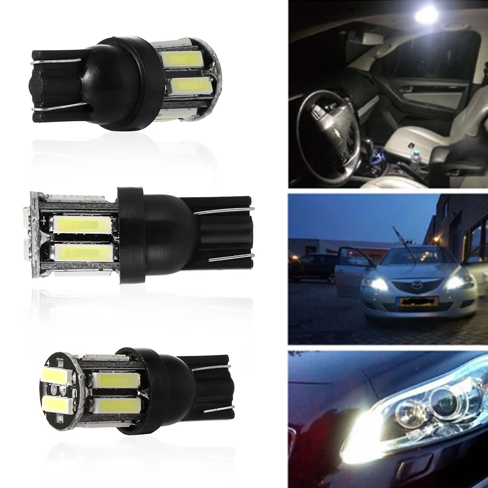 4 шт. светодиодсветодиодный лампы T10 10 SMD W5W 194 168|Сигнальная лампа| |
