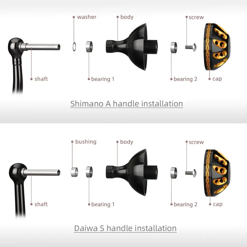 Gomexus ручка для катушки 38 мм Shimano Stella Sahara Sedona Nasci Daiwa Freams 3000 4000 настройки