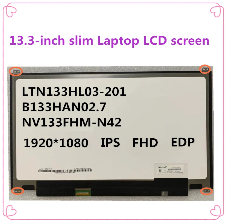 13 3 дюймов Тонкий ноутбук ЖК дисплей экран LTN133HL03 201B133HAN02.7 NV133FHM N42 FHD 1920*1080 IPS 30