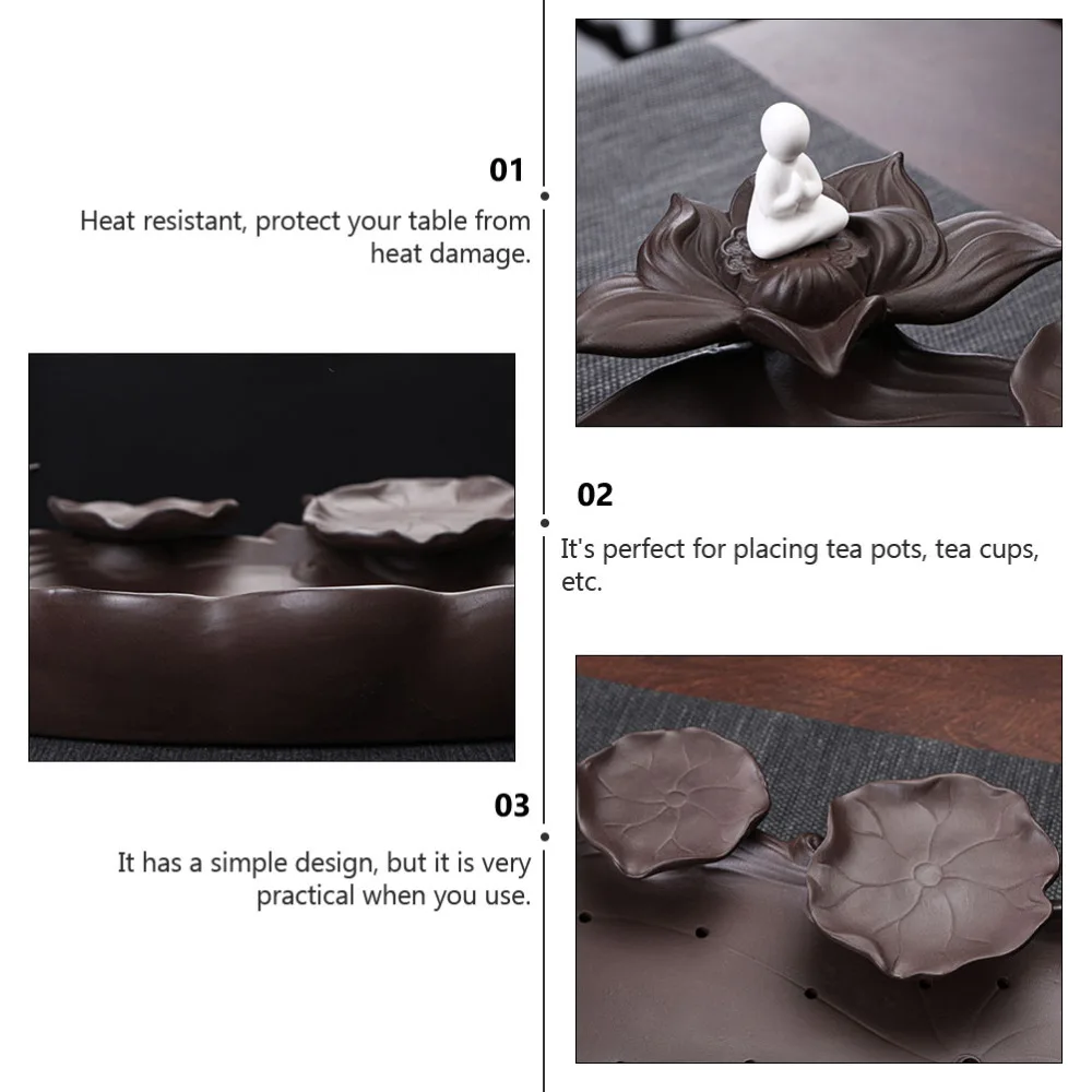 

1Pc Water Storage Tea Serving Tray Antique Teacup Plate Creative Tea Set Tray